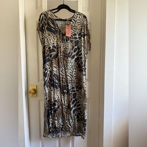 Elegant Animal Print Dress